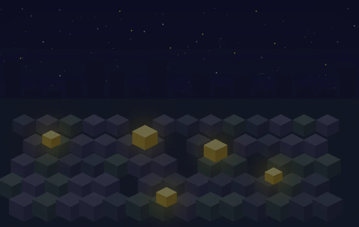 Starlight-themed broken and reconnected lighting circuit visual
